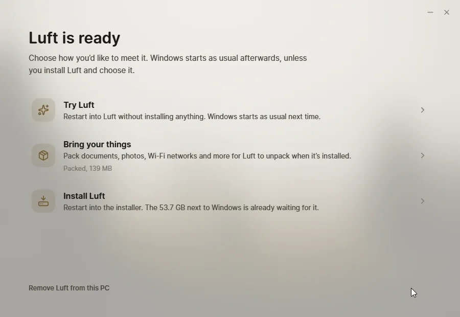 Meet Luft, ready to try or install Luft