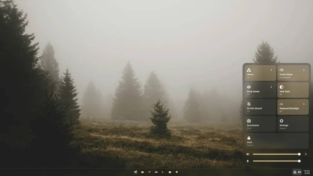 Quick settings with tiles and sliders