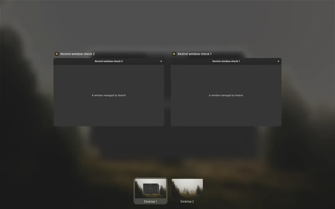 All windows, with the workspaces along the bottom